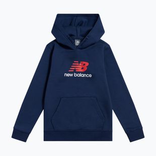 Bluza dziecięca New Balance BB Stacked Logo Hoodie nb navy