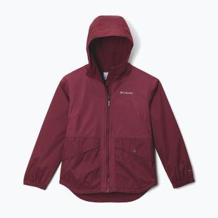 Kurtka przeciwdeszczowa dziecięca Columbia Rainy Trails II Fleece rich wine