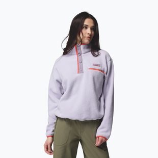 Bluza polarowa damska Columbia Helvetia II Cropped Half Snap Fleece lavender pearl/shale purple/zing