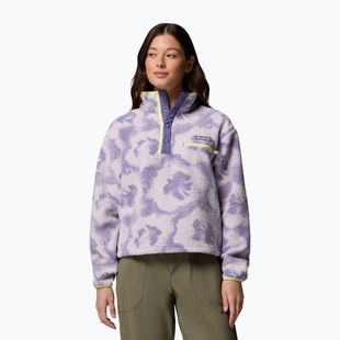 Bluza polarowa damska Columbia Helvetia II Printed Cropped Half Snap stormwatch/sprayflower