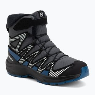 Buty turystyczne dziecięce Salomon XA Pro V8 Winter Waterproof turbulence/black/dark blue