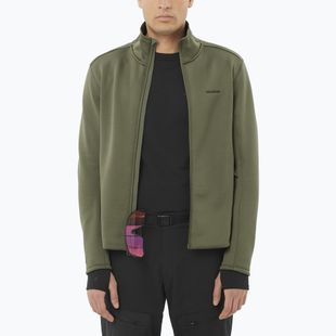 Bluza męska Salomon Outline Warm Fleece Full Zip grape leaf