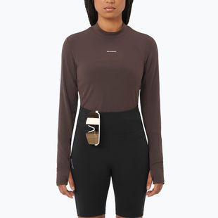 Longsleeve do biegania damski Salomon Bliss coffee bean