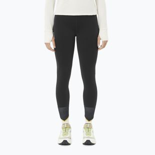 Legginsy do biegania damskie Salomon Shakeout Core Warm deep black