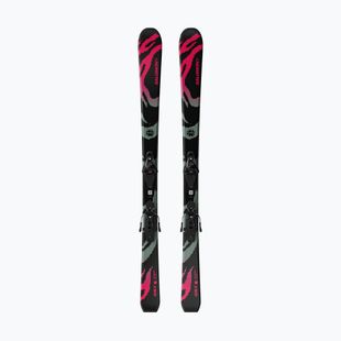 Narty zjazdowe dziecięce Salomon QST Jr Black M + wiązania L6 GW black/neon punch