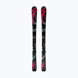 Narty zjazdowe dziecięce Salomon QST Jr Black M + wiązania C5 GW black/neon punch