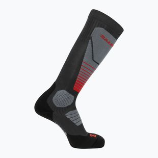 Skarpety narciarskie Salomon S/Pro Anthracite/Medium Grey/Fiery Red