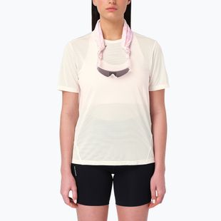 Koszulka do biegania damska Salomon Shakeout Core GFX SS Tee whisper white/pink frosting