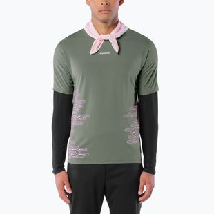 Koszulka do biegania męska Salomon Sense Aero GFX Tee SS castor gray/pink frosting