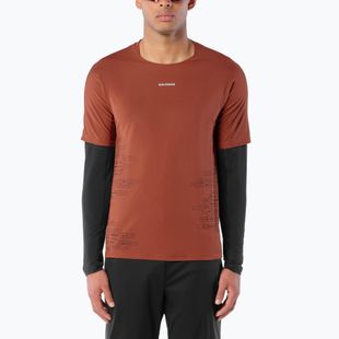 Koszulka do biegania męska Salomon Sense Aero GFX Tee SS burnt umber/coffee bean