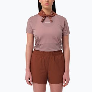 Koszulka do biegania damska Salomon Sense Aero GFX Tee SS antler/chocolate fondant