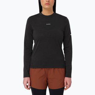 Longsleeve do biegania damski Salomon Sense Merino Tee LS deep black