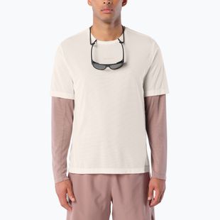 Koszulka do biegania męska Salomon Shakeout Core GFX SS Tee whisper white/pink frosting