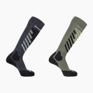 Skarpety narciarskie Salomon S/Access 2-Pack anthracite/deep lichen green