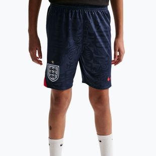 Spodenki piłkarskie dziecięce Nike England 2026 Stadium Away obsidian/speed red/white/speed red