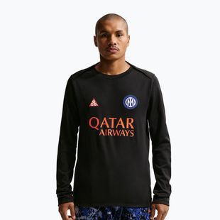 Longsleeve piłkarski męski Nike Inter Milan Academy Pro Warm SE black/safety orange