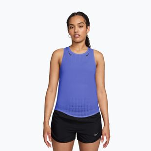 Koszulka do biegania damska Nike AeroSwift Dri-Fit ADV Singlet sapphire/black
