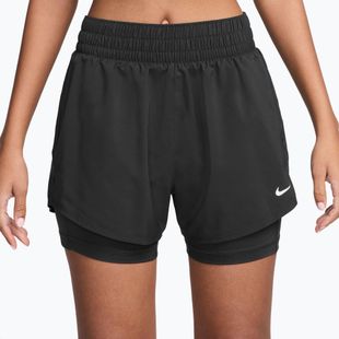Spodenki damskie Nike One Dri-Fit High-Waisted 3" 2In1 black/white