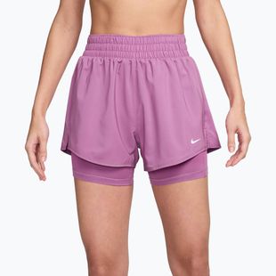 Spodenki damskie Nike One Dri-Fit High-Waisted 3" 2In1 light magenta/white