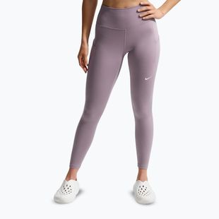 Legginsy treningowe damskie Nike One High-Waisted 7/8 light violet ore/white