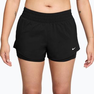 Spodenki do biegania damskie Nike One Dri-FIT 2IN1 black/white