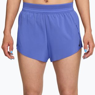 Spodenki do biegania damskie Nike AeroSwift Dri-Fit ADV Mid-Rise 3" sapphire/black/white/black