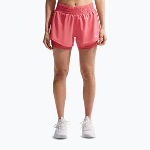 Spodenki do biegania damskie Nike One Dri-FIT 2IN1 sea coral/white