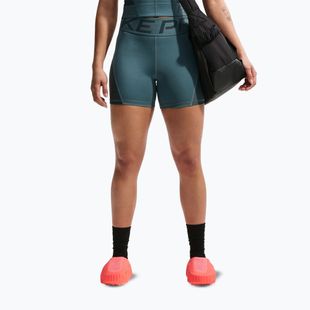 Spodenki damskie Nike Pro Sculpt High Waisted 5" Biker mineral slate/faded spruce/white