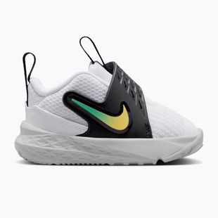 Buty dziecięce Nike Team Hustle D 12 white/black/clear emerald/topaz gold