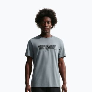 Koszulka treningowa męska Nike Dri-Fit Winning smoke grey/black/black