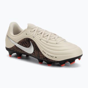 Buty piłkarskie dziecięce Nike United Jr. Tiempo Maestro Academy MG fossil/burgundy crush/metallic silver