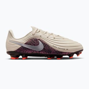 Buty piłkarskie dziecięce Nike United Jr. Tiempo Maestro Academy MG fossil/burgundy crush/metallic silver
