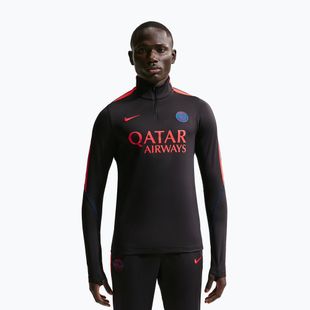 Bluza piłkarska męska Nike Paris Saint-Germain Strike Dri-Fit Soccer Knit Drill Top black/global red/global red