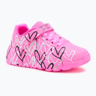 Buty dziecięce SKECHERS Uno Lite Love Levitate hot pink/multi