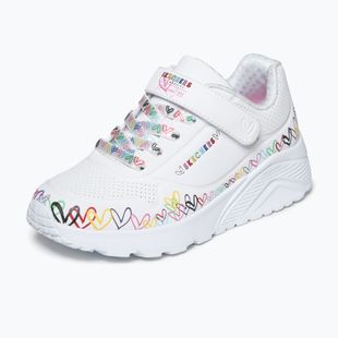 Buty dziecięce SKECHERS Uno Lite Heart Craze white/multi