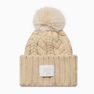 Czapka zimowa damska New Era Cable Wide New York Yankees stone