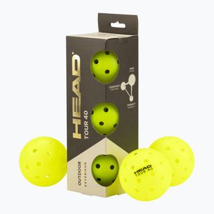 Piłki do pickleball HEAD Tour 40 Pickleball yellow