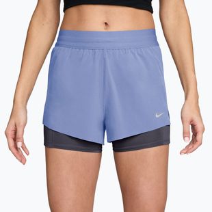 Spodenki do biegania damskie Nike Swift Mid-Rise 2in1 aluminum/royal tint