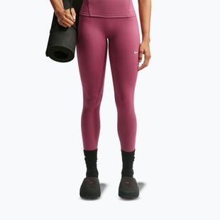 Legginsy damskie Nike One pink smoke/white