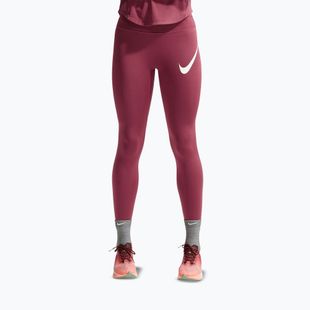 Legginsy damskie Nike Tempo Swoosh Run pink smoke/white