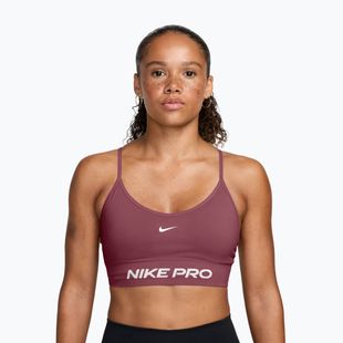 Biustonosz treningowy Nike Pro Seamless pink smoke/white