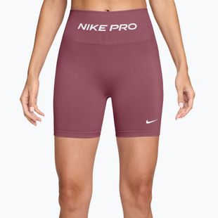 Spodenki treningowe damskie Nike Pro Seamless pink smoke/white