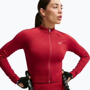 Bluza treningowa damska Nike Pro Seamless tough red/white