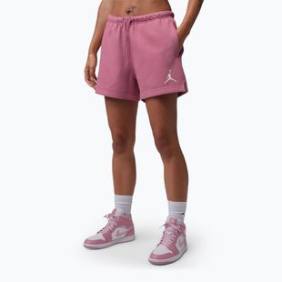 Spodenki damskie Nike Jordan Fleece desert berry/white