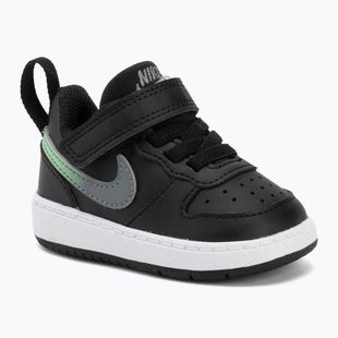 Buty dziecięce Nike Court Borough Low black/smoke grey/white/illusion green