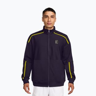 Bluza tenisowa męska Nike Court Heritage purple dynasty/lemon venom