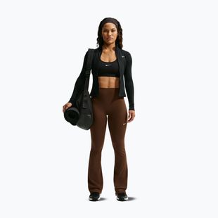 Legginsy damskie Nike One High Waisted Flared cacao wow/white