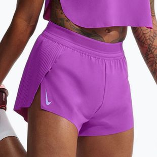 Spodenki do biegania damskie Nike AeroSwift Dri-Fit ADV Mid-Rise 3" vivid purple/purple pulse