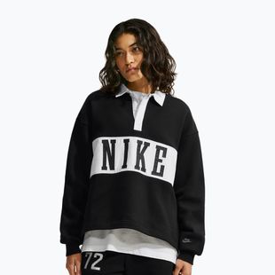 Bluza damska Nike Studio Fleece Medium Weight total black/sail/sail