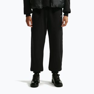 Spodnie damskie Nike Studio Fleece Medium Weight total black/sail